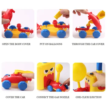 Rotaļlietas Bērniem Dāvanu Puzzle Fun Inerces Spēka Automašīnu Balonu Inerces Spēku gaisa Balonu Auto Rotaļlietas Izglītība, Zinātne Eksperiments Rotaļlietas