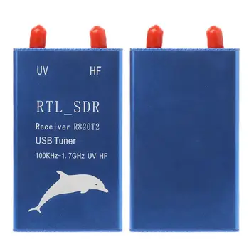 RTL2832U+R820T2 100KHz-1.7 GHz UHF, VHF HF RTL.SDR USB Uztvērējs Uztvērējs AM FM Radio