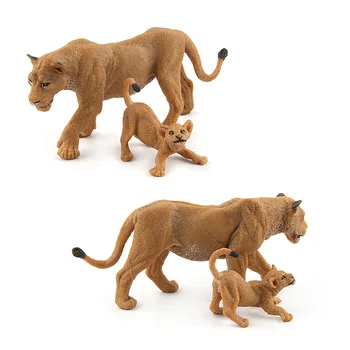 Rīcības Attēls Mini Dzīvnieku Modelis Rotaļlietas Dzīvnieku Skaitļi Plastmasas Lauva ģimenes Rotas, Rotaļlietas Bērniem figma