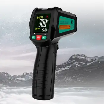 Rūpniecības Augstas Precizitātes Digitālais Infrasarkanais Termometrs ar LCD Krāsains bezkontakta Rokas Temperatūras Mērītājs Pyrometer