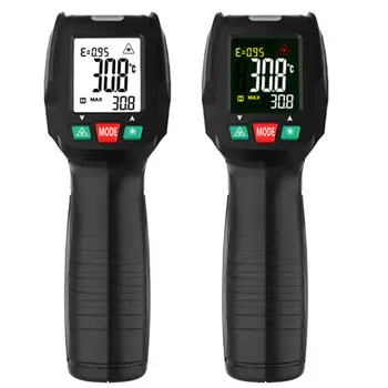 Rūpniecības Augstas Precizitātes Digitālais Infrasarkanais Termometrs ar LCD Krāsains bezkontakta Rokas Temperatūras Mērītājs Pyrometer