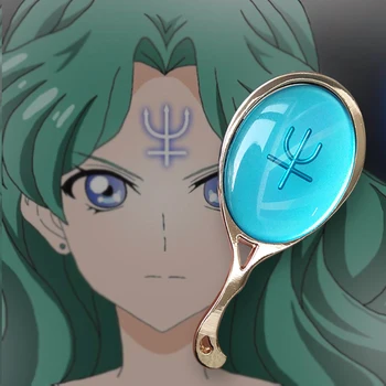 Sailor Moon Neptūna Kosmētikas Spoguļi Cosplay Mini Metāla Rokas Aplauzums Spogulis Bērniem Spogulis Dāvanu Iedomība Neliels Kabatas Spogulis