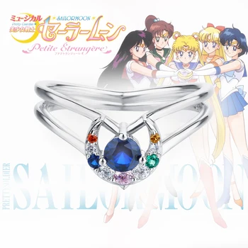 Sailor Moon Tsukino Usagi 925 Sterling Sudraba Draudzene Valentīna Dzimšanas Dienas Dāvanas Sievietēm, Kāzas, Saderināšanās Gredzenu