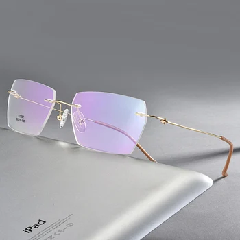 Sakausējuma bez apmales Brilles Rāmis Vīriešu, Sieviešu, Ultravieglajiem Optiskie Rāmji Recepte Briļļu Bezrāmju Glasse Acu brilles