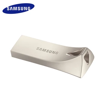 SAMSUNG 3.1 USB Flash Drive 32gb 64gb sdxc 128gb 256 gb USB3.1 līdz 300MB/S BAR PLUS sudraba/pelēka pen drive atmiņas flash disku