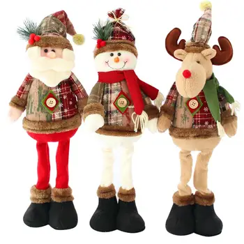 Santa Claus, Sniegavīrs Elk Ziemassvētku Pastāvīgā Lelle Vitrīna Rotājumu Ziemassvētku Dekori lielisks rotājums vitrīna,adornos navidad