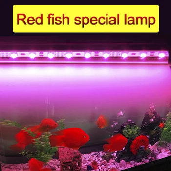 Sarkanā krāsā ūdensdrošs led zivju tvertnes gaismu, akvāriju apgaismojums dekorēšana niršanas sarkanā zivs īpašas gaismas uzlabo ES 220v strāvas padeve