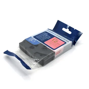 Satīna Lenti 12mm*4m zeltu rozā celtniecības marķējuma lentes Celtniecības-RE34 TZ-RE34 par dāvanu kāzu Ziemassvētku Puse Brother P Touch printeri