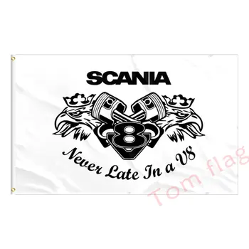 Scania kravas automašīnu logo, karogs, scania truck 90x150 CM poliestera karogu
