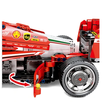 SEMBO Tehnika RC tālvadības auto rotaļlietas, Celtniecības Bloki, modeļa Komplekts Ķieģeļi F1 formulas Sacīkšu Auto bērniem rotaļlietas Bērniem zēni dāvanu