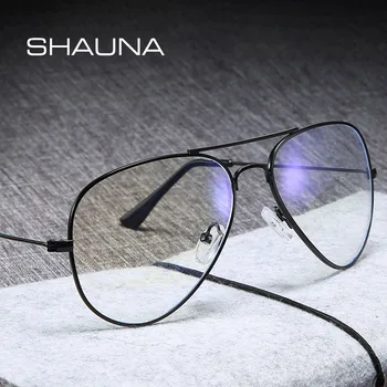 SHAUNA Anti-Zila Gaisma Datoru Brilles Mūžīgo klasiku Metāla Izmēģinājuma Optiskie Rāmji