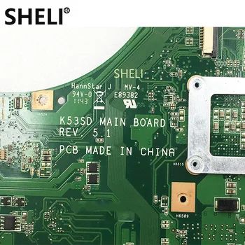 SHELI PAR ASUS K53SD mātesplati K53SD K53E K53E K53S klēpjdators mātesplatē REV 5.1 klēpjdators mātesplatē GT610M-2G Pārbaudes darbam