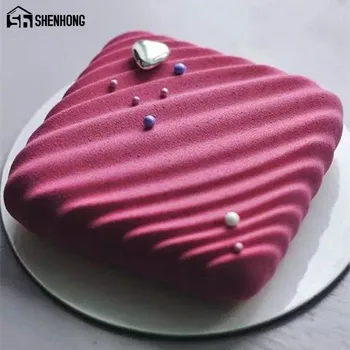 SHENHONG Dimanta Sirds 3D Kūka Pelējums uz Silikona Veidnē Ģeometrisku laukumu saldējums, Konfektes, Konditorejas izstrādājumi, Mākslas Pan Bakeware