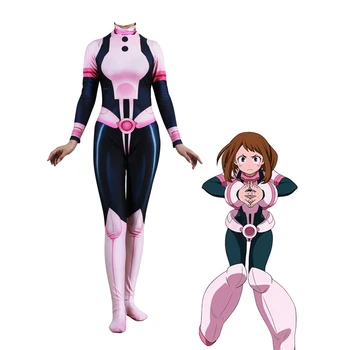 Sievietes, Bērni Anime 3D Sieviešu Mans Varonis Augstskolu Boku nav Varonis Augstskolu OCHACO URARAKA Cosplay Kostīmu Zentai Bodysuit Uzvalks Jumpsuits