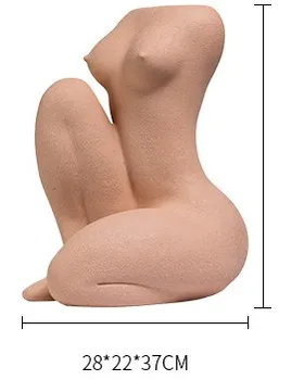 Sievietes Ķermenis Vāze, Pēc Mūsdienu Stila Skulptūru Sievietes Ķermeņa Formu Squating un Sēdus Pozas Vāze