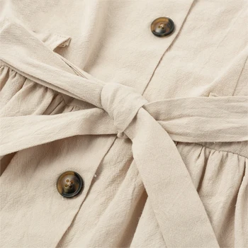 Sieviešu krekls ar V-veida kakla kokvilnas un lina īsā vasaras jaka īsām piedurknēm mežģīņu kleitas