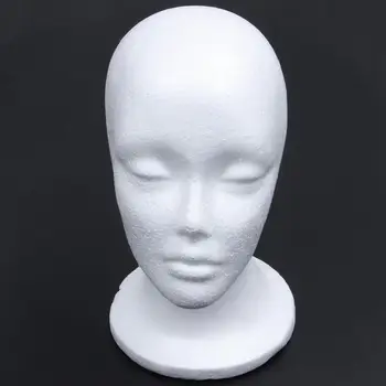 Sieviešu Putu Manekena Galvas Modeli Cepuri Parūka Displejs Stāvēt Plaukts balts