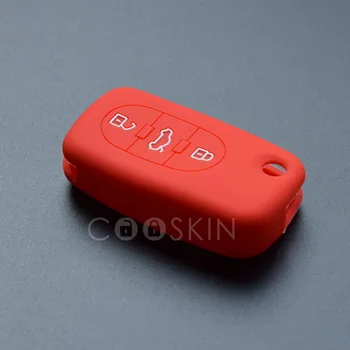Silikona Gumijas auto atslēgu fob, ja vāks uzstādīts Audi A2 A3 A4 A6 A8 TT 2 3 VECĀS pogas flip locīšanas tālvadības atslēgu 10pcs/daudz