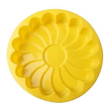 Silikona Kūku Veidnē Vienu Ziedu DIY Cepot Kūka Panna Saule Ziedu Pieniņš Pelējuma FDA Kvalitātes H065