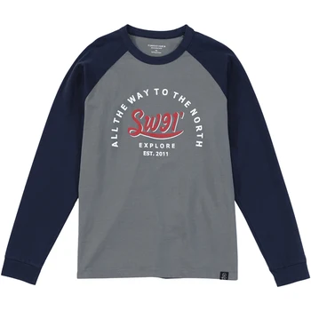 SIMWOOD Atšķirībā Reglāns garām Piedurknēm Džemperis Kokvilnas Biezs T-krekls Vīriešiem Vintage Vēstuli 2020. Gada Rudenī Jaunā Plus Lieluma Tshirt