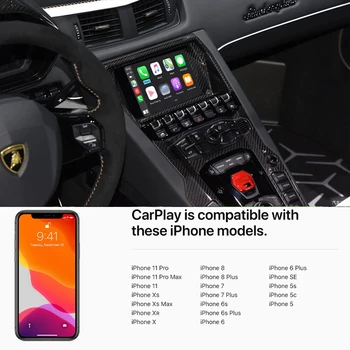 Sinairyu Bezvadu Apple Carplay Par Lamborghini MMI 3G 2011. - 2020. gadam Android Auto IOS Automašīnu Spēlēt Navigācija GPS Radio Lodziņā Piederumi
