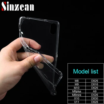 Sinzean 50gab HTC X10/U11/M8/M9/M10/ 826/820/626/A9/816 Mīksto TPU skaidrs, Ja Āda