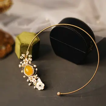 SINZRY elegants rotaslietas oriģināls roku darbs dabas baroka pērle ziedu vintage chokers kaklarota band sievietēm
