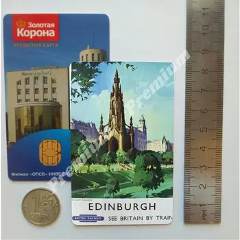 Skotijas suvenīru magnēts vintage tūrisma plakāts