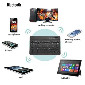 Slim Portable Mini Bluetooth Bezvadu Klaviatūra Micro Interfeisu Planšetdatora Laptop, Smartphone, IPad Atbalsts IOS Android Tālrunis Taizemes
