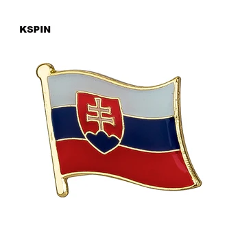 Slovākija karoga atloks pin pin žetons 10pcs daudz Broša Ikonas KS-0164