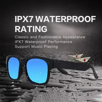 Smart Bluetooth brilles Bluetooth 5.0 stereo Bluetooth austiņas, āra saulesbrilles ārpus skaļruņa IP7 ūdensizturīgs