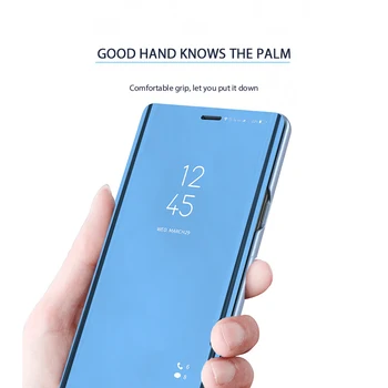 Smart Mirror Apskatīt Flip Case For Xiaomi 11 5G POCO X3 Nfc M3 MI 10T CC9 Pro, Ņemiet vērā, 10 lite Redmi, Ņemiet vērā, 8T 9S K20 Gadījumā Ādas Vāks
