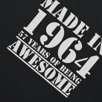 Smieklīgi Veicis 1964. Gadā 57 Gadu Ir Awesome Dzimšanas diena Drukāt Joks T-krekls Vīrs Gadījuma Īsām Piedurknēm Kokvilnas T Krekli Vīriešu
