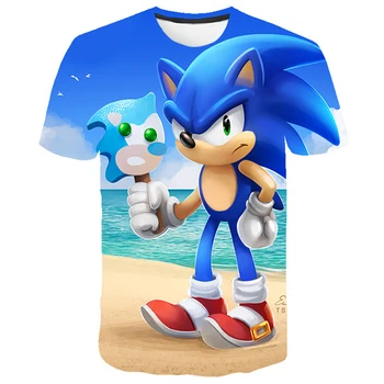 Sonic Ezis Zēnu T Krekls Bērniem Karikatūra T Smieklīgi T-Krekli Meitenēm, Bērnu T-Krekli, Bērnu Apģērbu 2020 