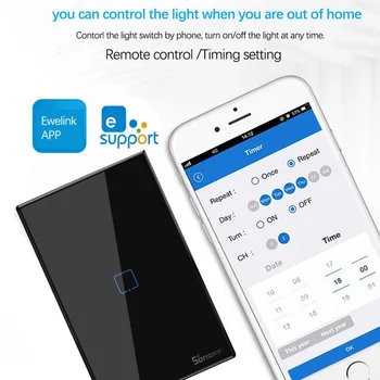 Sonoff T3 MUMS Smart Wifi gaismas Slēdzi 433RF Tālvadības Laika Slēdzis Smart Home Sistēmas Darbam Ar eWeLink Alexa / Google Home