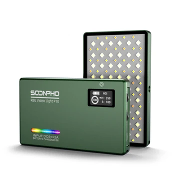 SOONPHO P10 2500K-8500K RGB LED Video Gaisma CRI 97 Aizpildīt Gaismas Iebūvēts Akumulators Foto Apgaismojumu Fotografēšanai Studijā+ statīvs