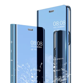 Spogulis Pārsegu, Lai Huawei P20 P30 Lite Pro Y9 Y6 P Smart 2019 Mate 20 lite Lietā Par Godu 20 10 9 Lite 8X 7A 7C Būtiska Coque