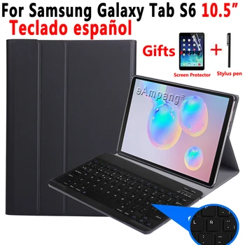 Spānijas Keyboard Case for Samsung Galaxy Tab S6 10.5 SM-T860 SM-T865 T860 T865 Gadījumā Tastatūra Samsung Tab S6 10.5 Vāks +Dāvana