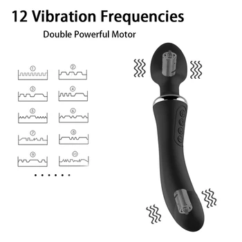 Spēcīgs AV Vibrators Seksa Rotaļlietas, lai Sieviete Dubultā Motora Burvju Nūjiņu Klitora Stimulators G Spot vibrācijas Sieviešu Masturbator Produktu