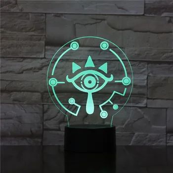 Spēli Legend of Zelda 3D LED Nakts Gaismas Pieskārienu Krāsu Maiņa Galda Lampas Guļamistabas Gultas Lampa, Mājas Apdare, NightLight Lampas