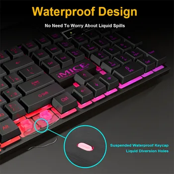 Spēļu Tastatūra ar Vadu Spēlētājs klaviatūras Ar RGB Backlit 104 Gumijas Keycaps krievijas Ergonomisks USB Keyboard PC Klēpjdators