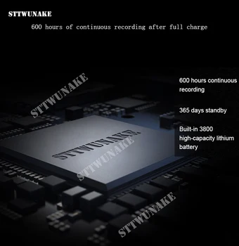 STTWUNAKE Mini Audio Ierakstītājs 600 stundu ieraksta Magnētisko profesionālo Digitālo HD Diktofons denoise tālsatiksmes paslēpta
