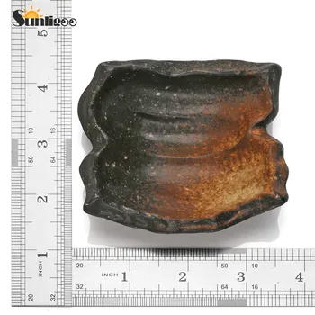 Sunligoo Lava Rock Dārgakmens Aromterapijas Ēteriskās Eļļas Difuzoru Rotu Komplekts-Retro Vintage Neregulāras Formas Keramikas Šķīvītis Reņu