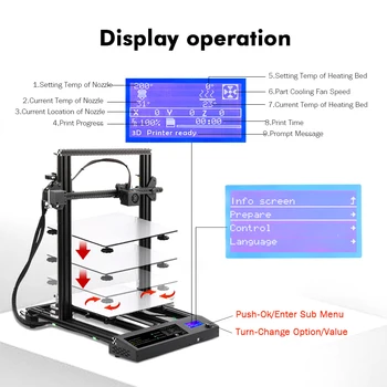 SUNLU FDM 3D Printeri Veidot Lielu Drukas Izmērs Darbojas Automātiskā MUMS UK Adapteri 3d Presēt DIY Smalku Mākslas darbu 310x310x400mm