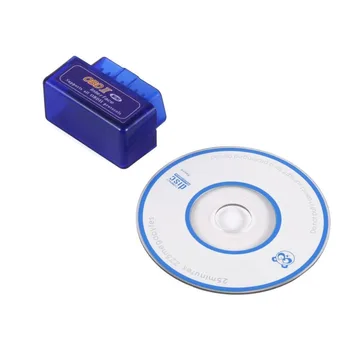 Super Mini ELM327 OBD2 II Bezvadu Bluetooth Auto Auto Diagnostikas Interfeisu Skeneris Rīku Blue Portable ABS Plastmasas Instrumentu
