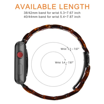 Sveķu siksnu Apple Skatīties 44mm band iwatch Series 5 4 3 2 1 Rokas pulksteņu Piederumi 42mm cilpa 38mm aproce Nomaiņa 40mm
