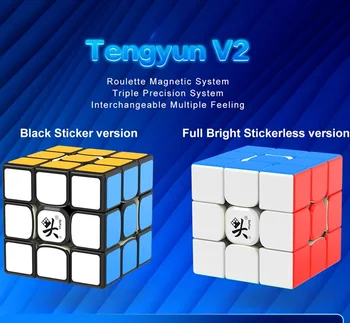 Sākotnējā Dayan tengyun V2 M 3x3x3 V1 Magnētiskais Kubs Profesionālās Dayan V8 3x3 Burvju Cubing Ātrums Puzzle Izglītības Rotaļlietas, lai Mazulis