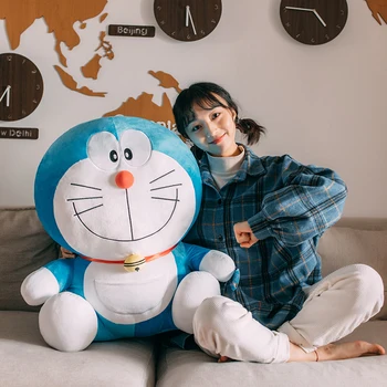 Sākotnējā Doraemon Plīša Rotaļlieta Augstas Kvalitātes Gudrs Doraemon Lelle Pildījumu Dzīvnieku Spilvens dzimšanas dienas Dāvanas Bērnu Bērniem Anime Lelles