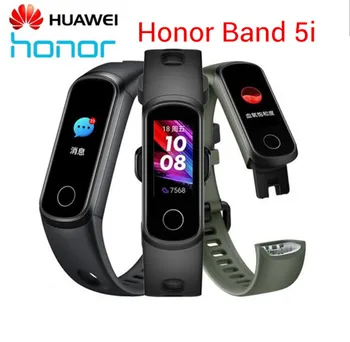 Sākotnējā Huawei Honor Band 5i Smart Aproce AMOLED Asins Skābekļa Smart Skatīties Darbojas Tracker Zvanu Atgādinājumu Miega Fitnesa Pel