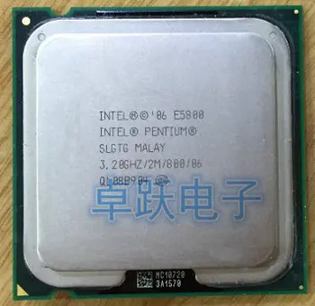 Sākotnējā lntel Pentium Dual-Core E5800 e5800 CPU Procesors (3.2 Ghz/ 2M /800GHz) Ligzda 775